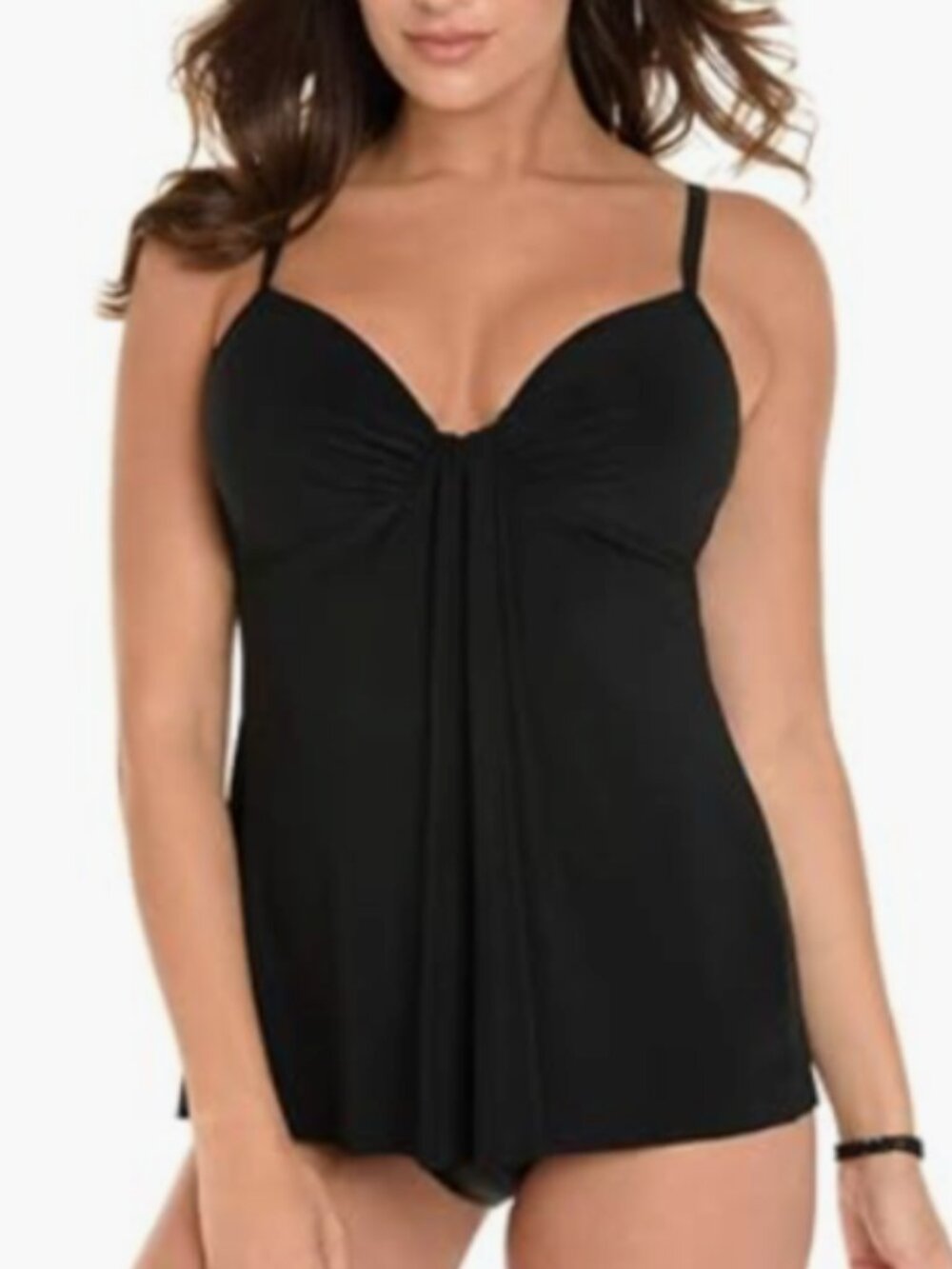 Miraclesuit Marina Sweetheart Neckline Underwire Bra Tankini Sz 12 - 8719